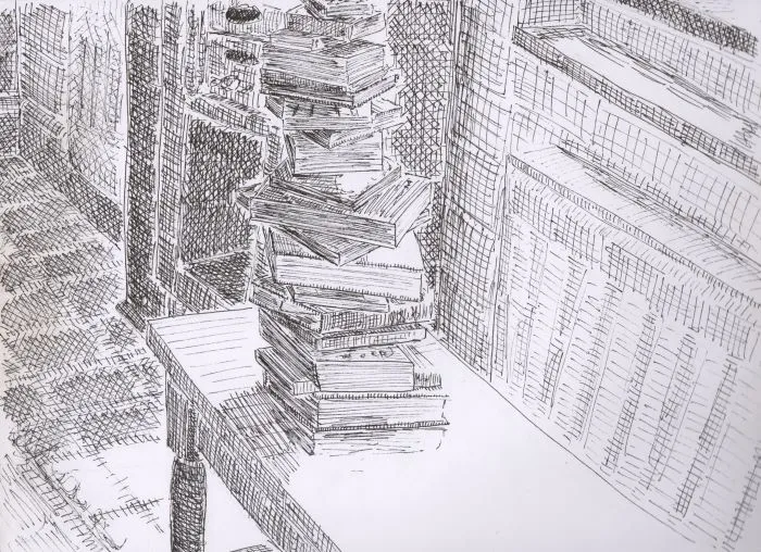 Pile de livres sur table basse 1